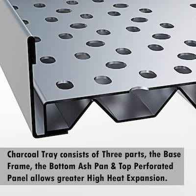 Sunstone 3-in-1 Charcoal Wood Burning & Smoking Tray | SUNCP-CHTRAY