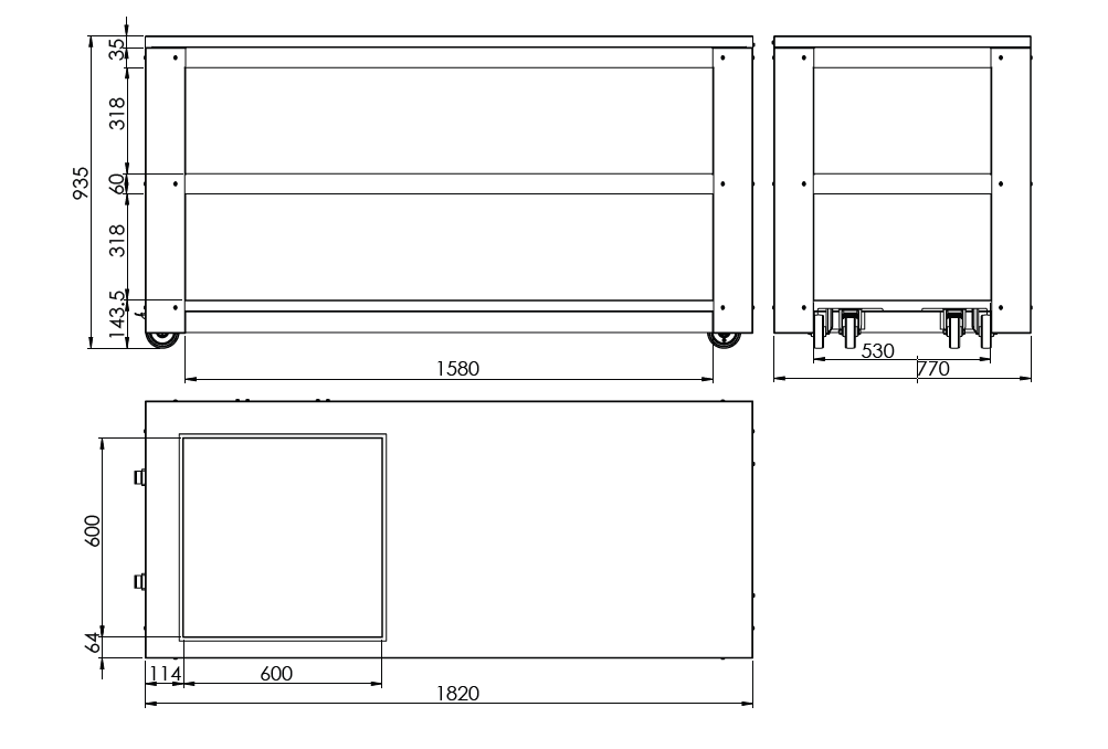 Clementi Multifunction Worktop – Premium Pizza Oven Stand & Prep Table | 3 Finishes