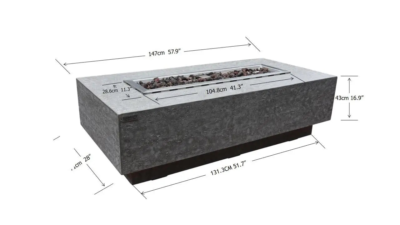 Elementi Kingsale Fire Table – 13.2 kW | OFG126LG