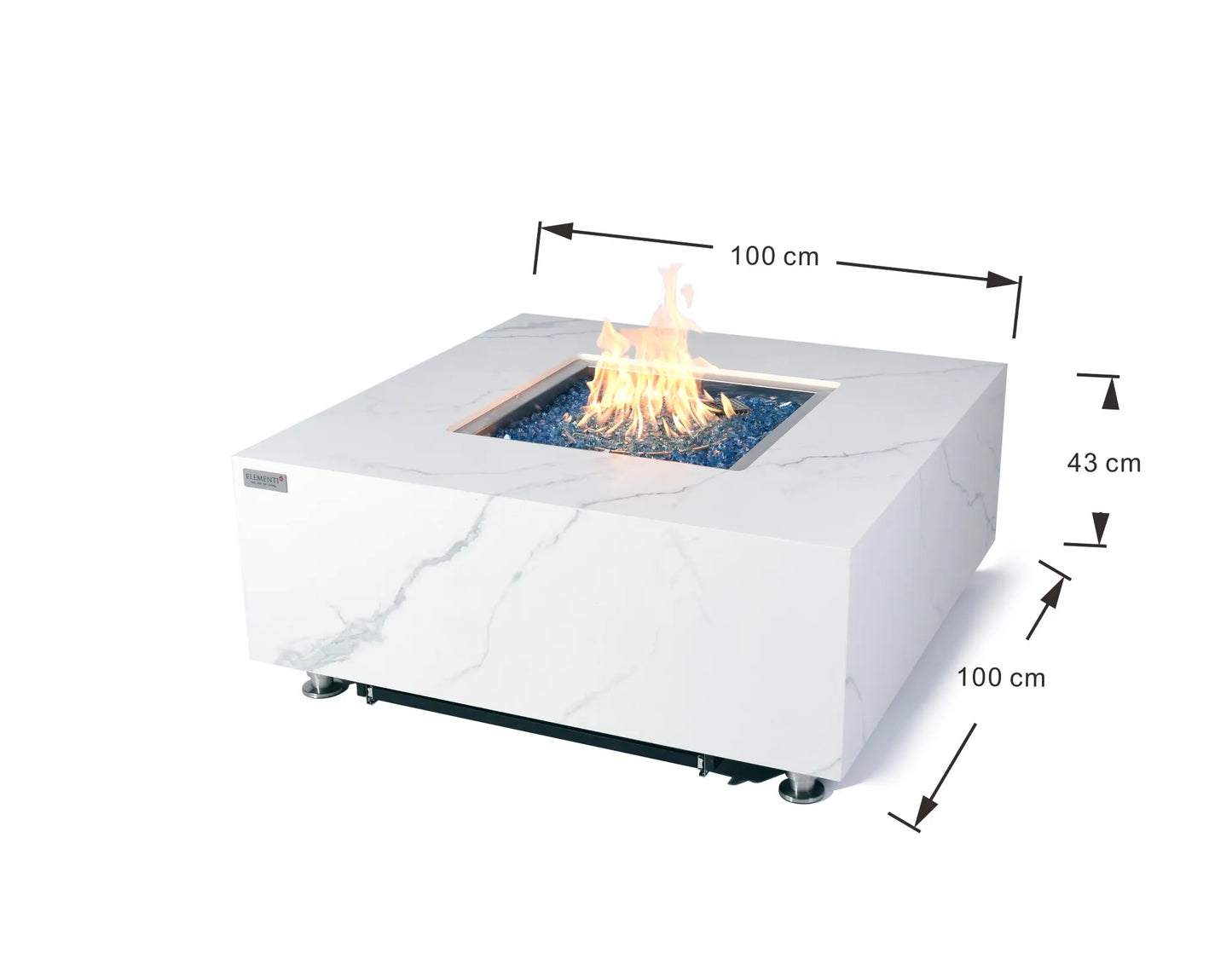 Elementi Plus Bianco Fire Table – 16 kW | OFP103BW