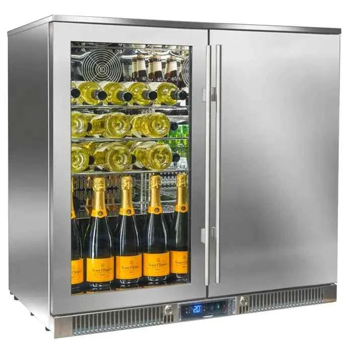 Blastcool Extremis XP2 Premium Outdoor Beverage Fridge - Double Door, Two Heights