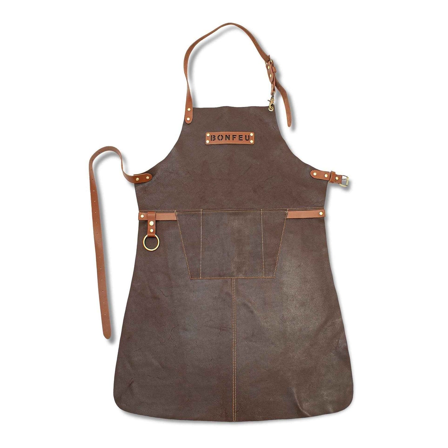 BonFeu BBQ Apron Brown Leather