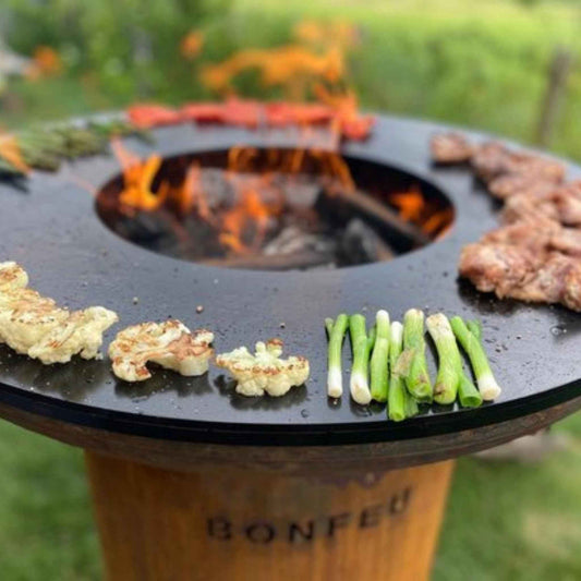 BonFeu BonBiza Plancha Grill / Fire Pit (Black or Corten Steel)