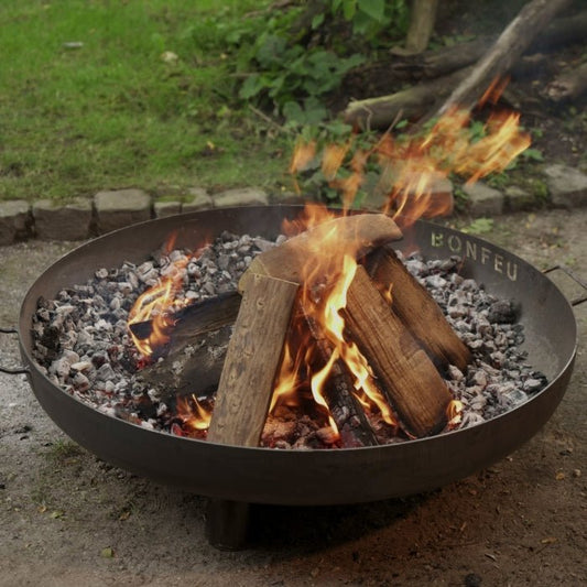 BonFeu BonBowl Plus Corten Steel Fire Bowl / Fire Pit - Fire Pit outside