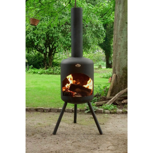 BonFeu BonSelo Black Outdoor Fireplace / Chimenea 3901 - Outdoor Fireplace