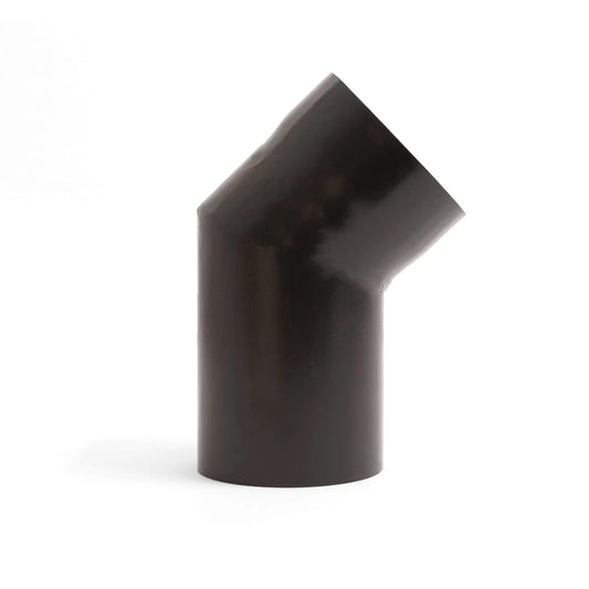 Black plastic elbow pipe fitting for bonfeu outdoor fireplace stovepipe and flue connectors
