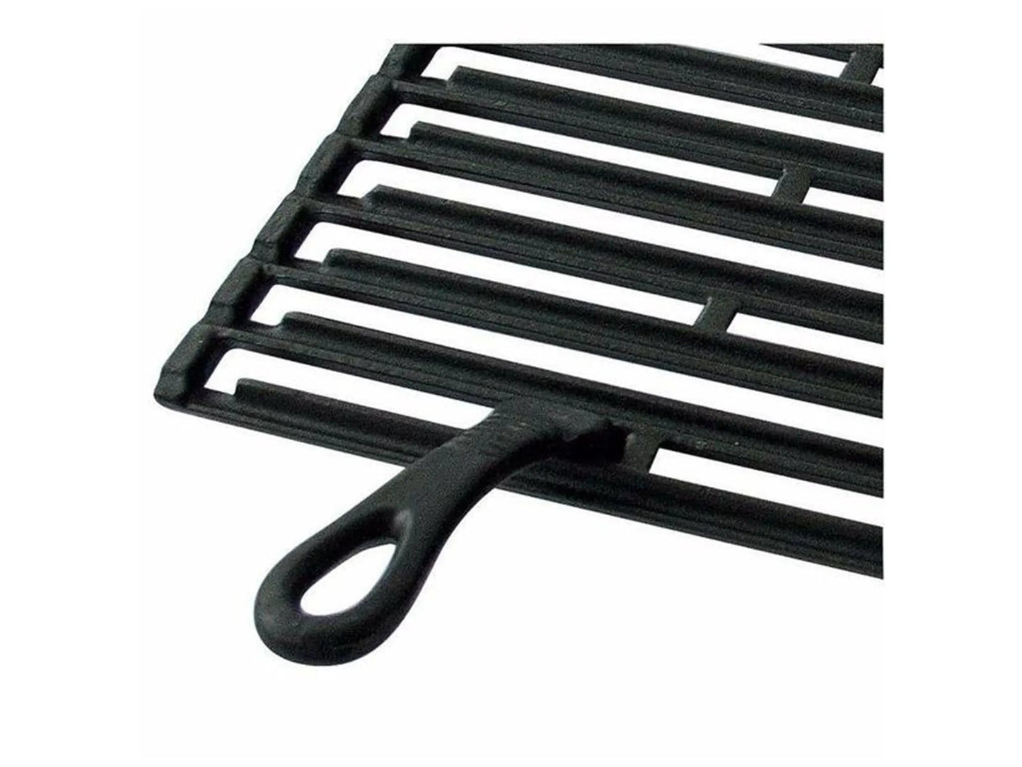 Black cast iron grilling rack with looped handle for buschbeck masonry bbq cooking grid castgr