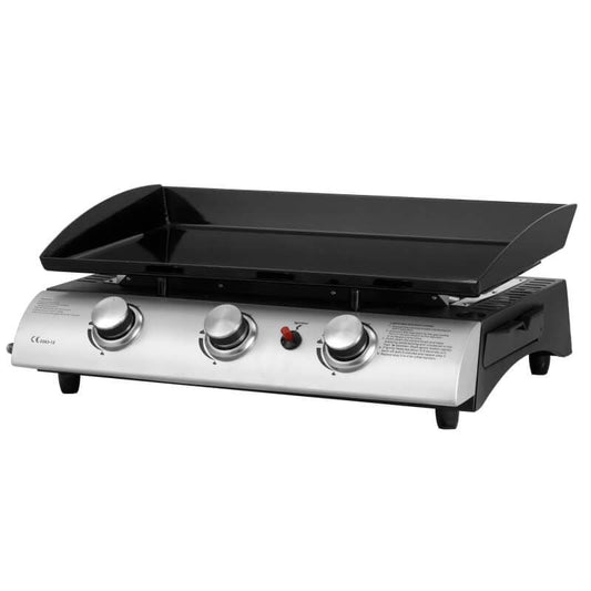 Callow Gas 3 Burner BBQ Plancha Grill with Stand | 1003+stand - BBQs & Grills