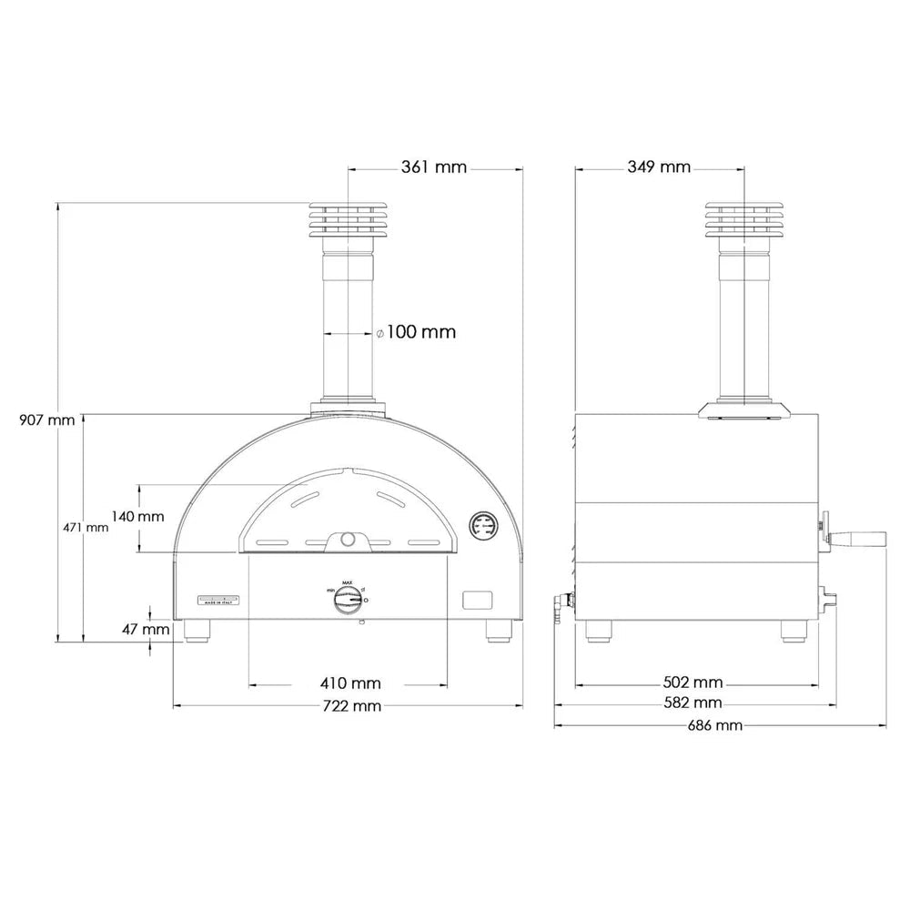 Clementi Remida Compact Gas Pizza Oven, Italian quality | REMIDA