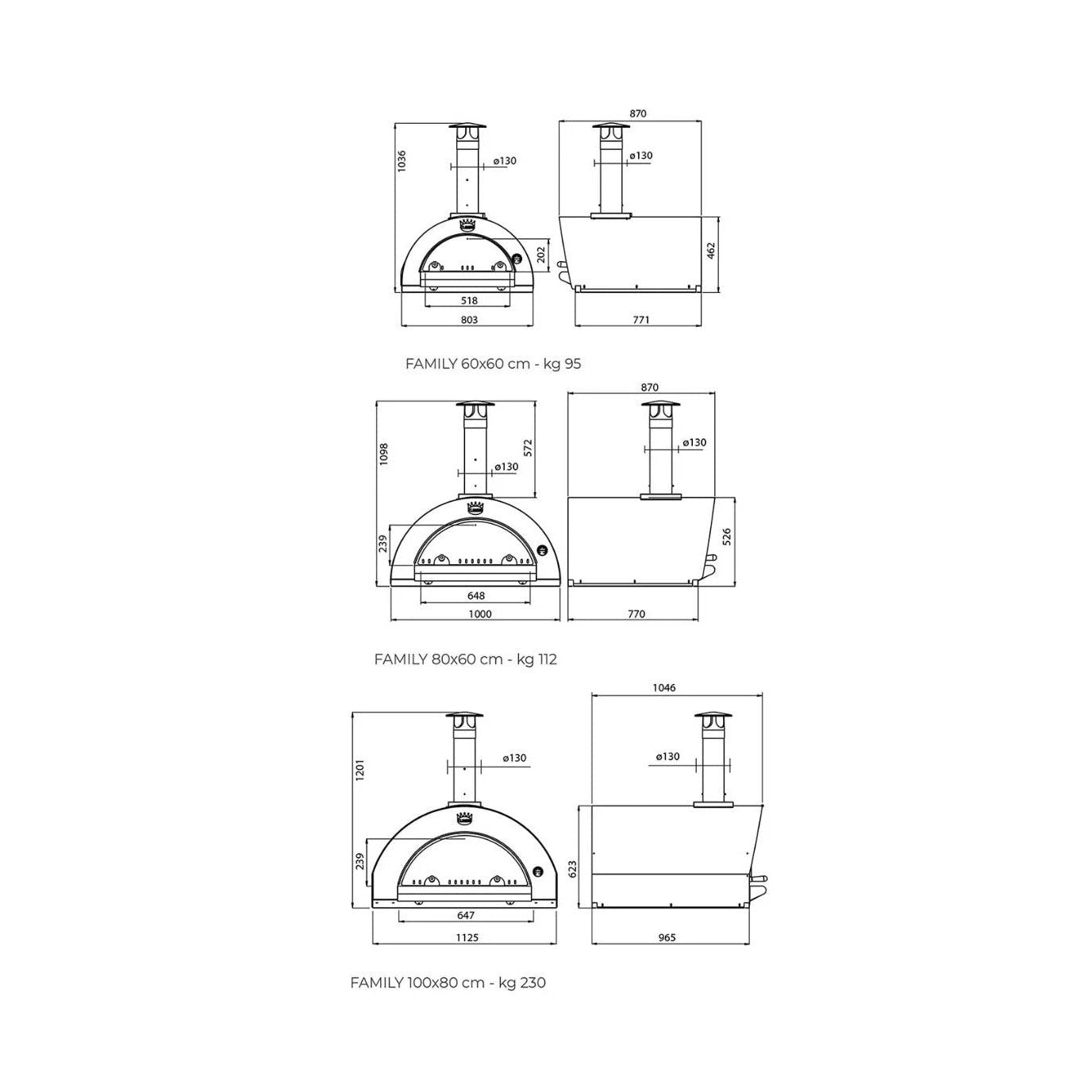 Clementi Wood‑Fired Pizza Oven (Pulcinella) | 3 Sizes