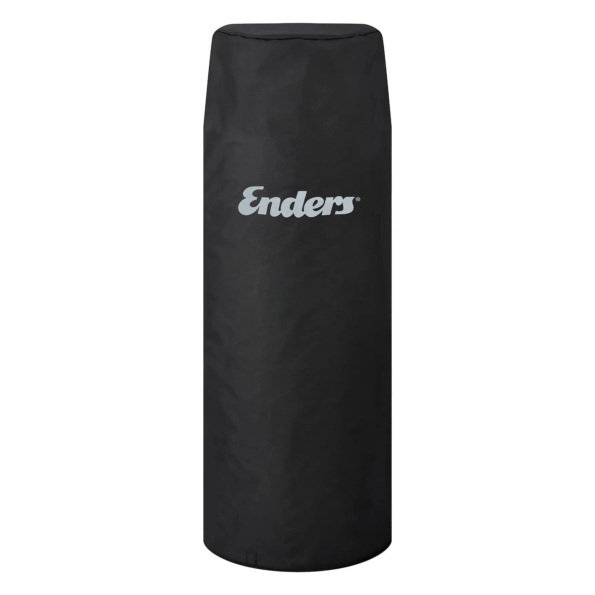 Black fabric cover for enders nova led flame patio heater with sleek cylindrical design and silver logo displayed prominently