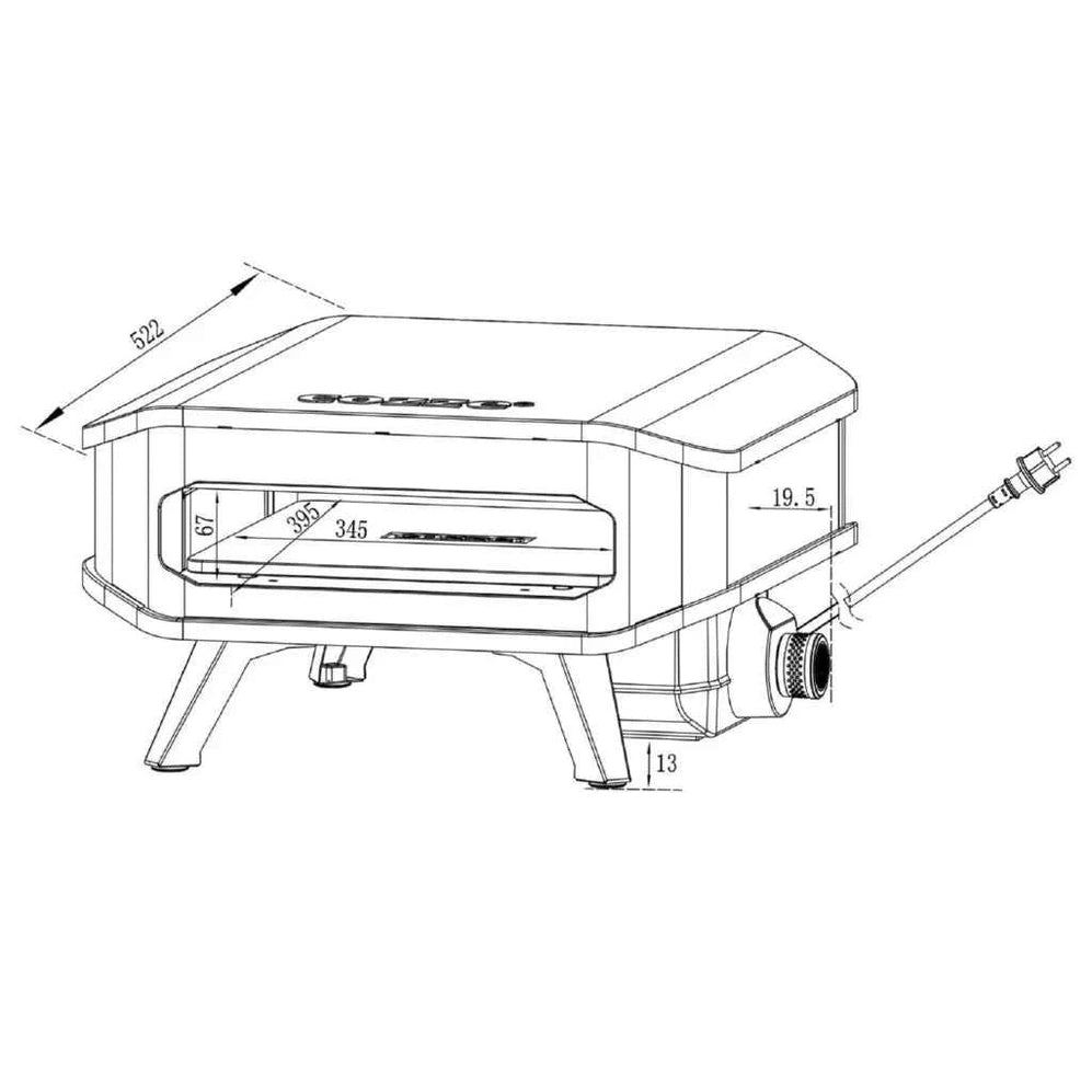 Cozze 13" electric pizza oven with pizza stone | 90564