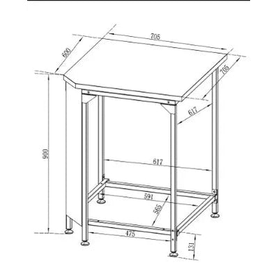 Cozze Corner Table for Outdoor Kitchen | 90531 - Outdoor Kitchens