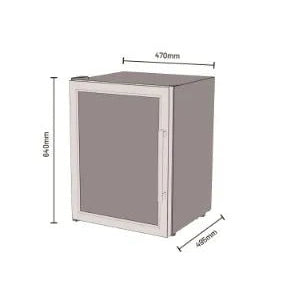 Cozze Fridge with Glass front, 60 Litres | 90540 - Outdoor Kitchens