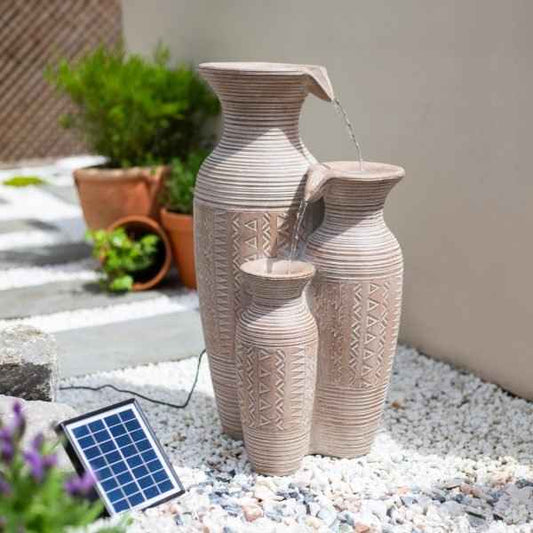 Easy Fountain Aztec Vase Solar Water Feature | S45314