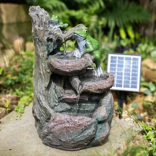 Easy Fountain Frog Pools Solar Water Feature | S45313