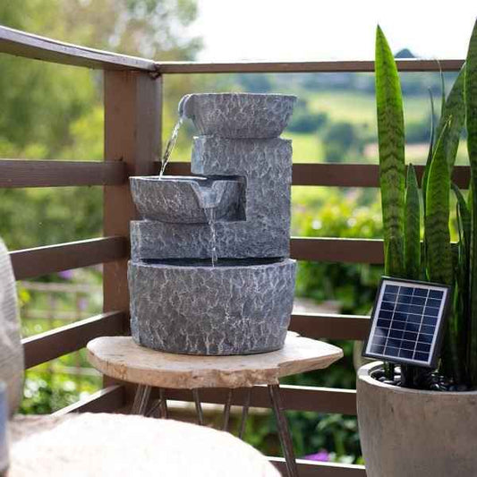Easy Fountain Pouring Bowls Solar Water Feature | S45309