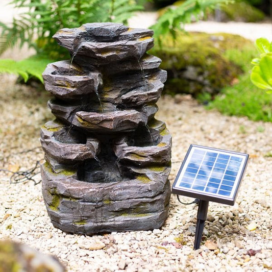 Easy Fountain Rock Falls Solar Water Feature | S45311 - Water Features