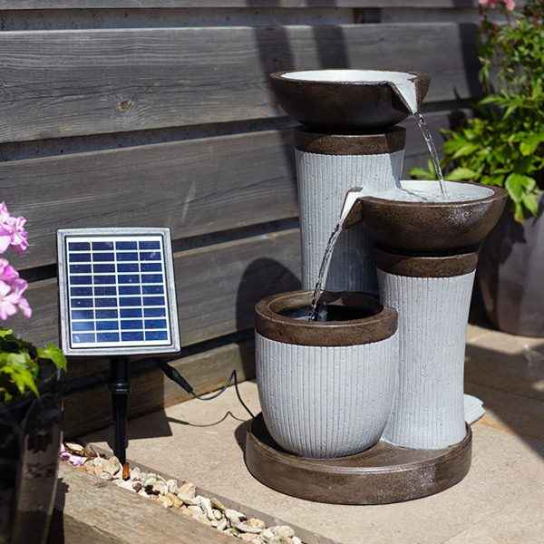 Easy Fountain Trio Pillars Solar Water Feature | S45327L