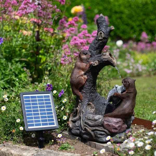 Easy Fountain Woodland Otters Solar Water Feature | S45315L