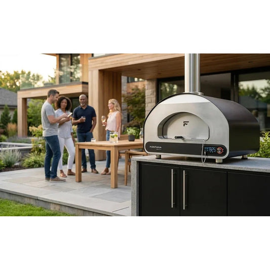 Fontana Forni Volta 70 - Dual Fuel Oven, Grey & White | VT70GSC - Pizza Ovens