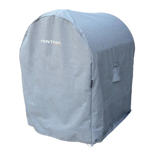 Gray fontana fontana volta pizza oven premium outdoor grill cover with durable material and small front pocket
