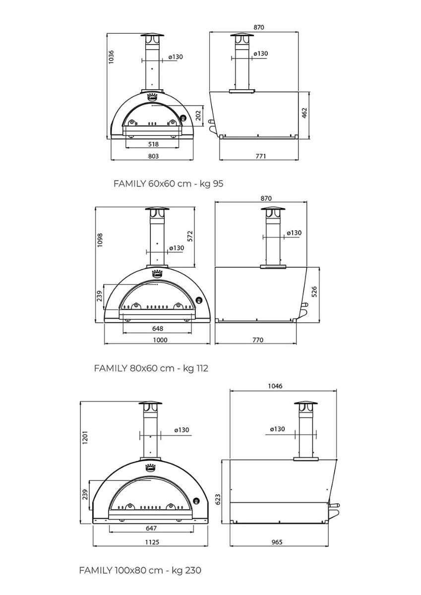 Clementi Wood‑Fired Pizza Oven (Pulcinella) | 3 Sizes