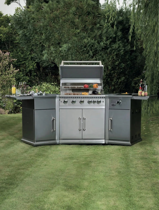 Lifestyle Bahama Island gas BBQ LFS680 stainless steel outdoor grill with side cabinets and built-in sink