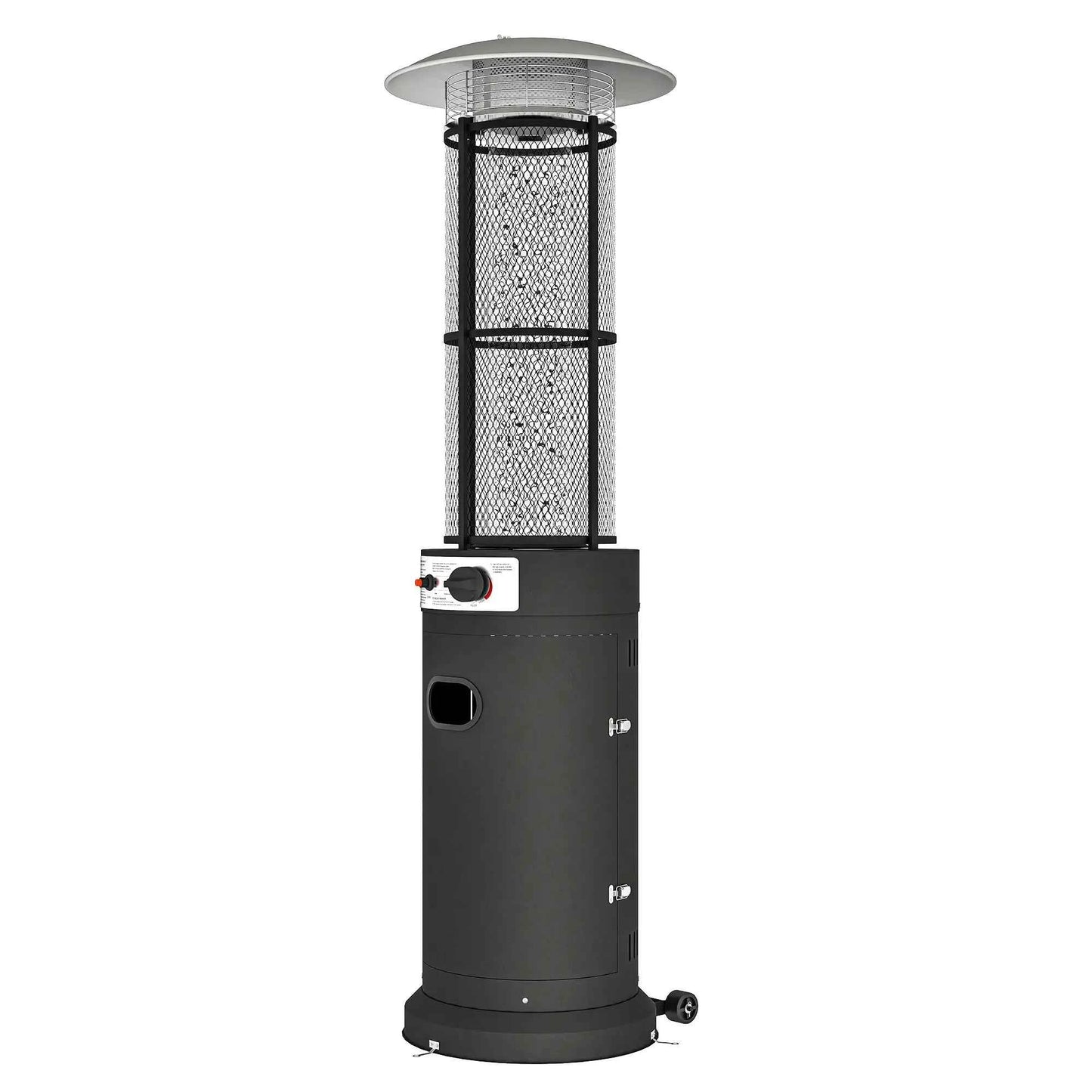 Outsunny 11KW Gas Patio Heater – Adjustable, Wheels, Black | 842-390V70BK