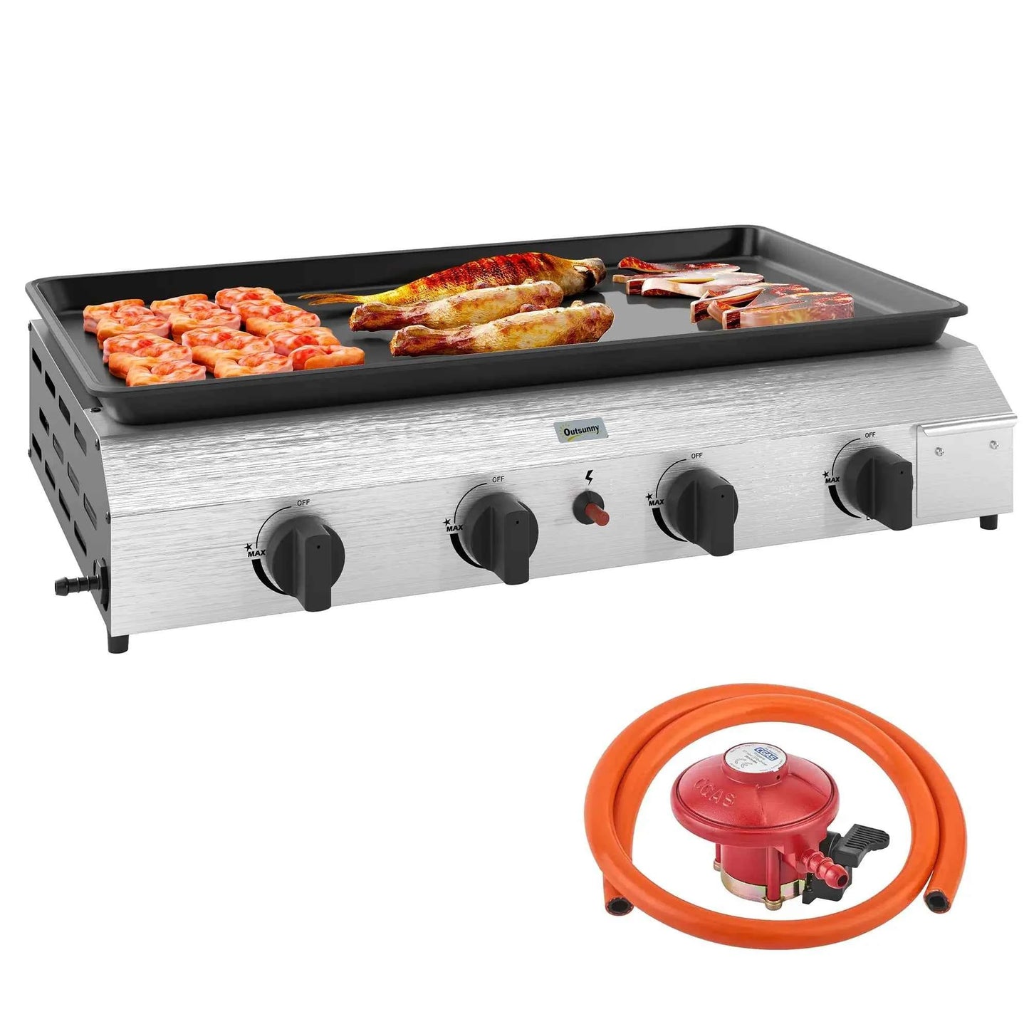 Outsunny 4-Burner Portable Gas Grill | 846-133V72SR