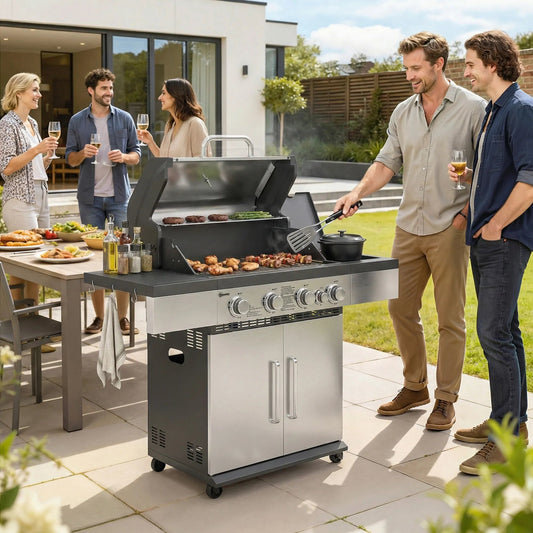 Outsunny 5‑Burner Gas BBQ Grill – 48,000 BTU | 846‑196V70SR