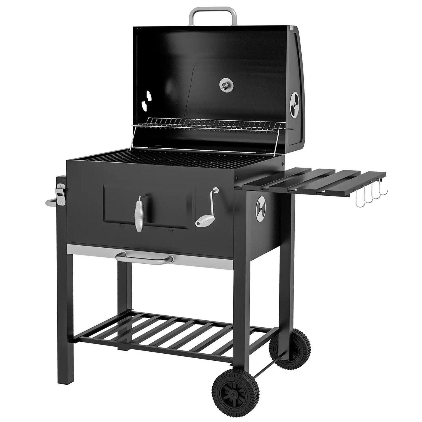 Outsunny Charcoal Grill, with Height - Adjustable Coal Pan - Black 846 - 013V00GY - Garden & Outdoor
