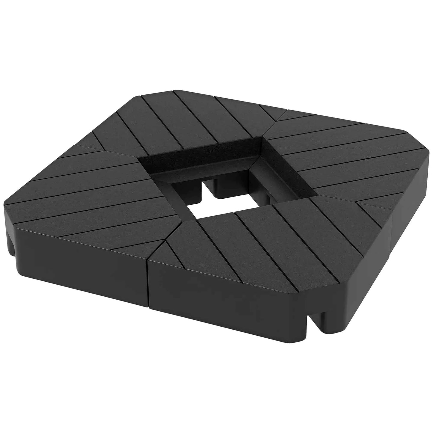 Outsunny Fillable Parasol Base – Set of 4, 80kg Sand, 60kg Water Black | 84D-277V00BK