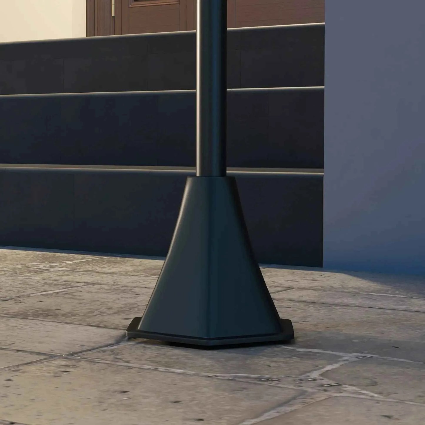 Outsunny Set of Two 1.8m Traditional Style Solar Lamp Posts - Black | B30-054V01BK