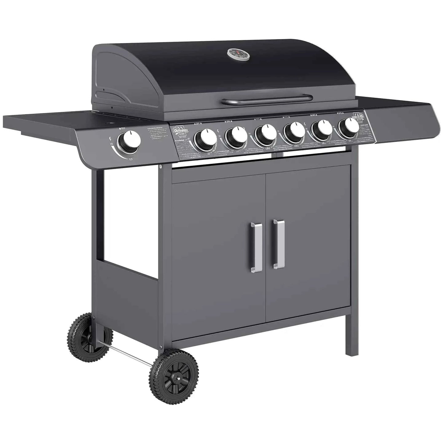 Outsunny Seven-Burner Gas BBQ Grill - Grey | 846-065V70GY