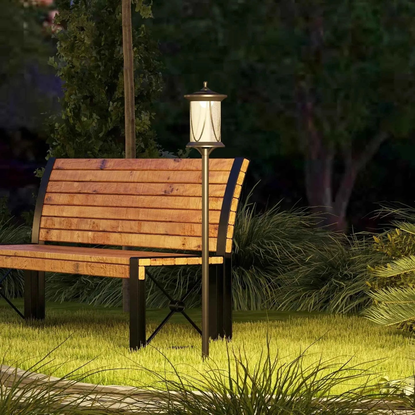 Outsunny 1.3 M LED Outdoor Street Light, Waterproof IP44, Cool White | B30-055V00BK