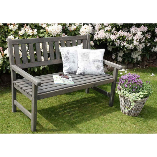Promex Grey Johanna 2 Seater Garden Bench | 60044