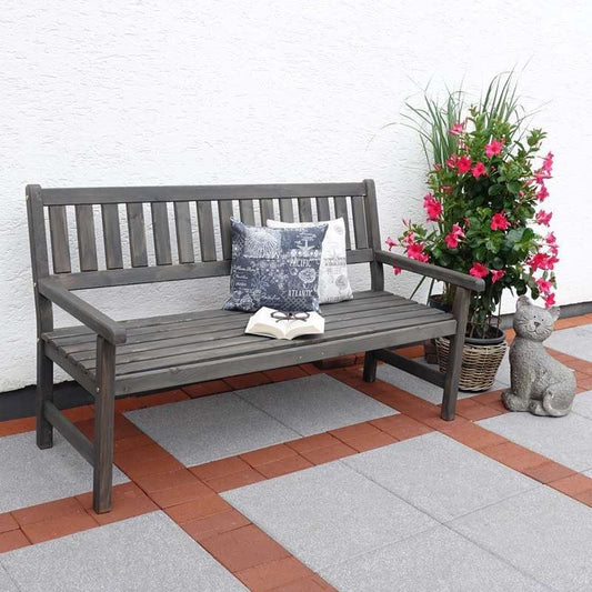 Promex Grey Johanna 3 Seater Garden Bench | 60047 - Garden Furniture