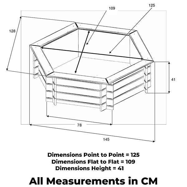 Promex Raised Hexagon Garden Solar Pond Set | 506060