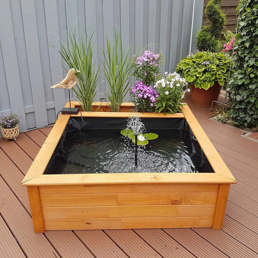 Promex Raised Square Garden Solar Pond Kit with Planting Zone | 506090
