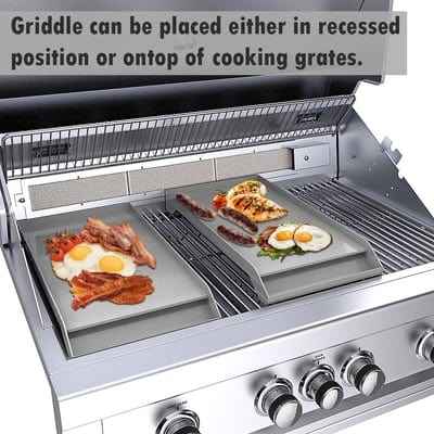 Sunstone Ruby Solid Steel Powder Coated Ruby Griddle | SUNCP-GRIDDLE