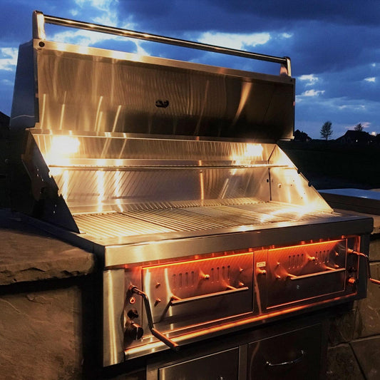 Sunstone 42″ Charcoal & Wood Hybrid Dual Zone Grill | SUNCHDZ42 - BBQs & Grills