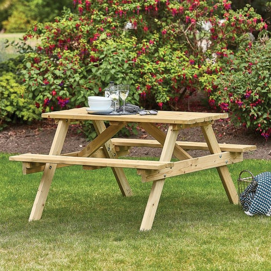 Woodshaw Appleton 4 Seater Picnic Bench 600001 - Garden Furniture