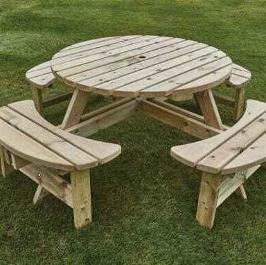 Woodshaw Appleton Round Picnic Bench 600003