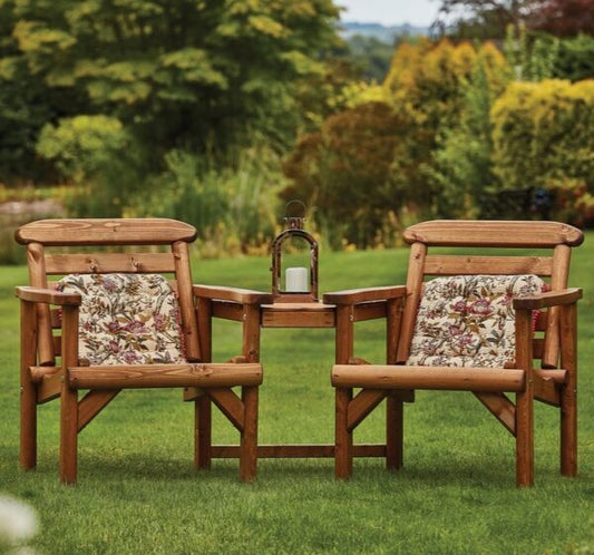 Woodshaw Thornton Rustic Alcove Seat 610011 - Garden Furniture