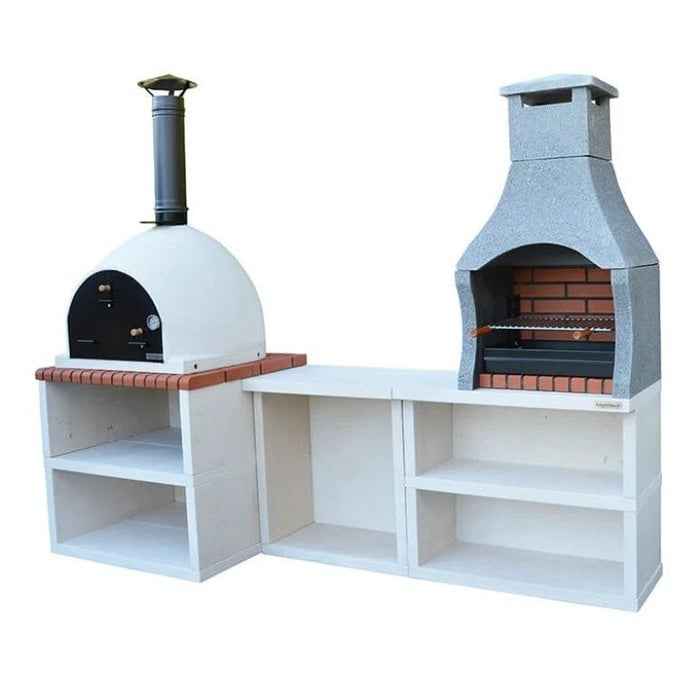 XclusiveDecor Napoli Outdoor Kitchen - BBQ and Wood Fired Pizza Oven| NAP30101