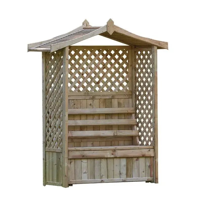 A wooden arbour for garden - GardenHearth