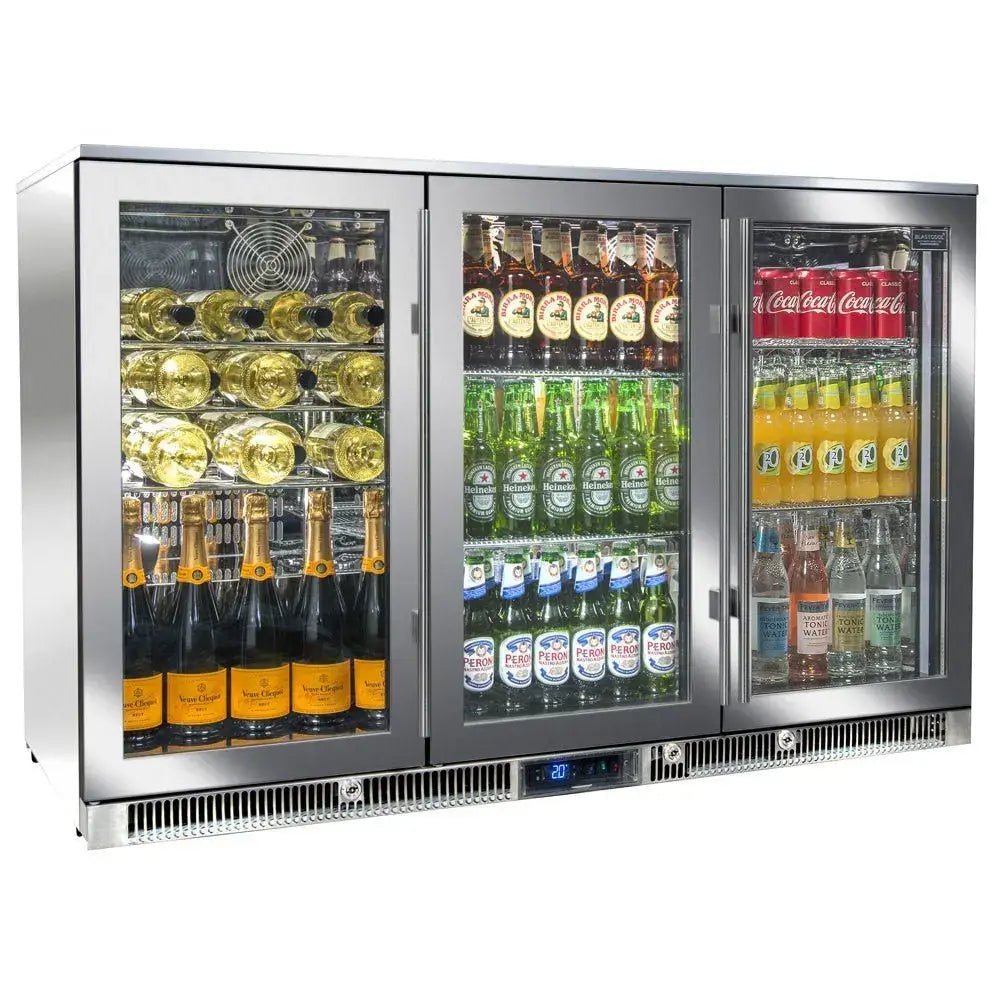 Blastcool Stainless steel Outdoor Refrigerator, 3-door - GardenHearth