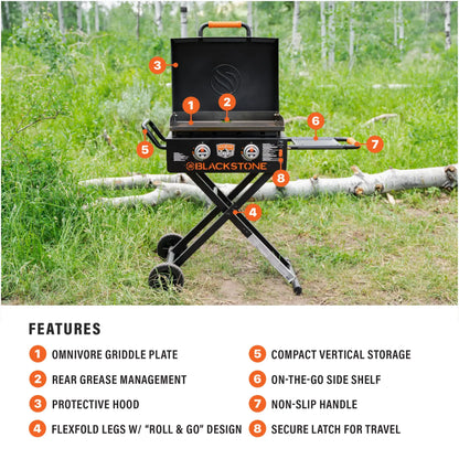 Blackstone OTG 22" Griddle with FlexFold Legs | 257‑2350DK