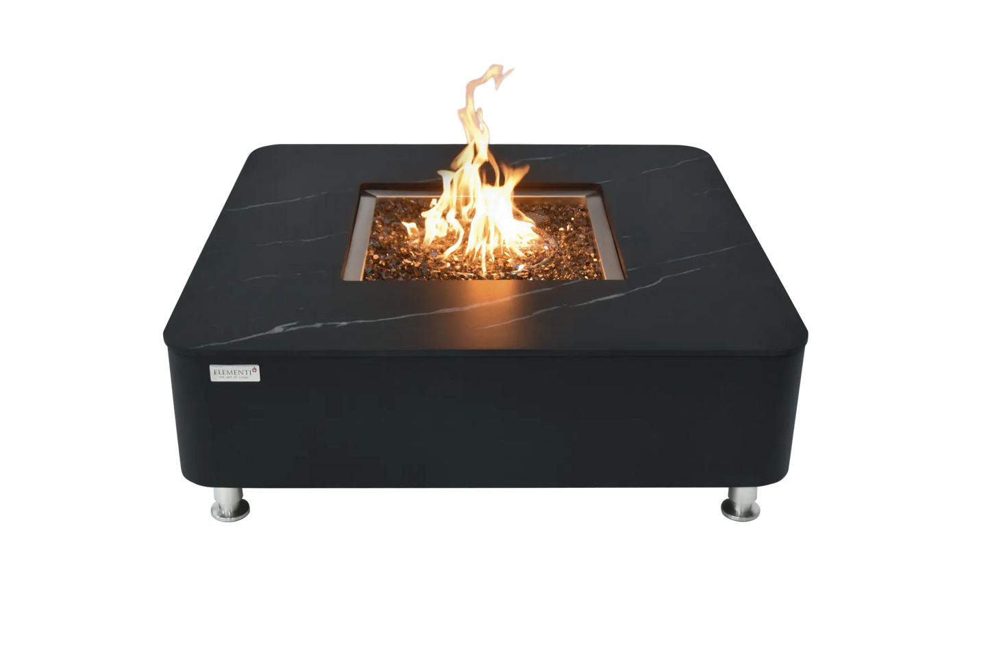 Elementi Plus Copenhagen Porcelain Top Fire Table – 16 kW | OFP101BB